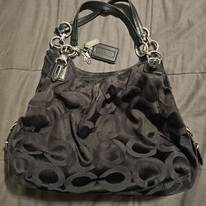Coach Black Signature Shoulder Bag